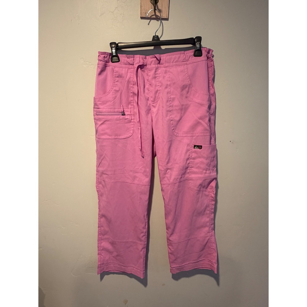 Koi Lite Peace Slim Fit Scrub Pants Pink Style 721 Drawstring Cargo Trousers S